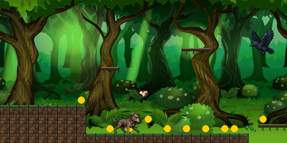 Cat vs Ghosts forest stage gameplay